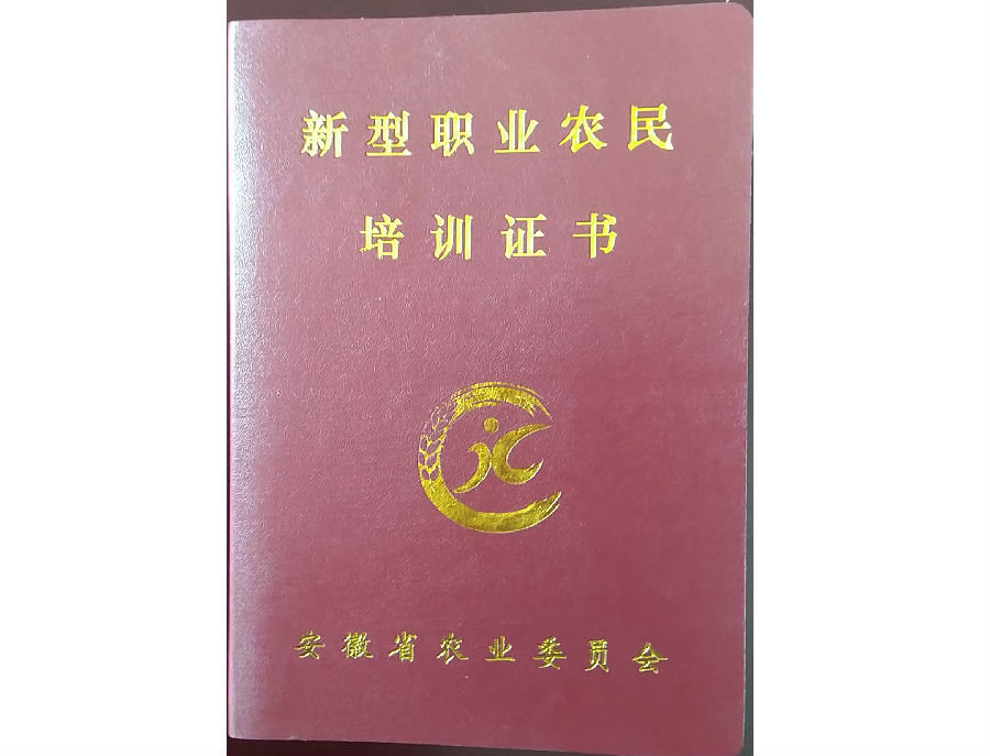 新型職業(yè)農(nóng)民培訓(xùn)證書(shū)